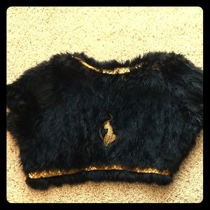 Genuine rabbit fur shrug by Baby Phat